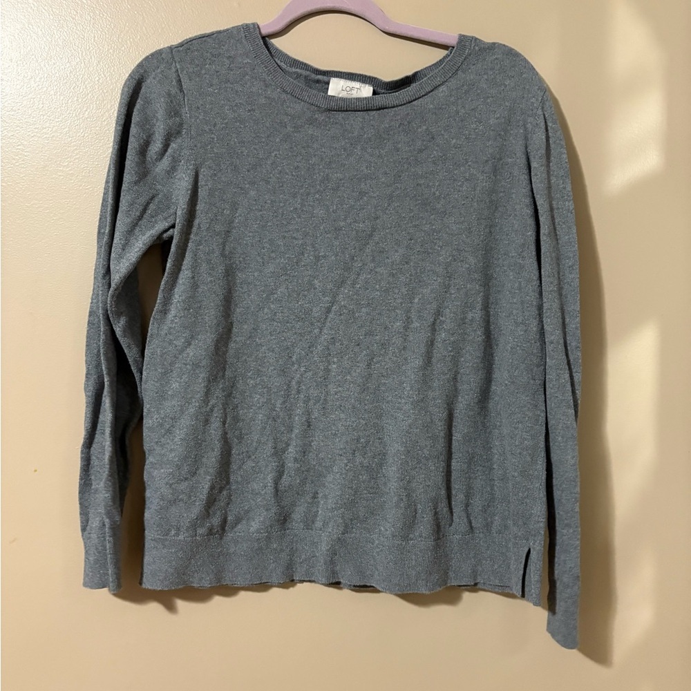 Gray Long Sleeve Loft Sweater